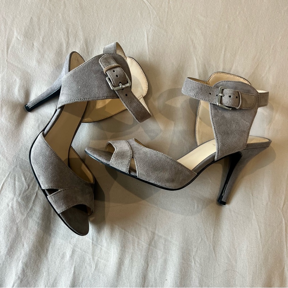 Nine West Grey Suede Heels